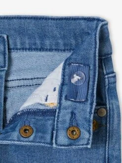 Pantacourt Denim Brodé Fleurs Fille Stone - Vertbaudet -Petite Modeuse pantacourt denim brode fleurs fille 4