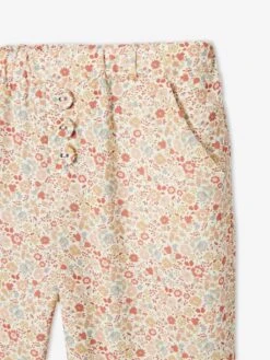 Pantacourt Fluide Imprimé Fille Moutarde - Vertbaudet -Petite Modeuse pantacourt fluide imprime fille 2