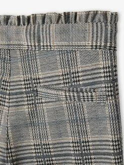 Pantalon à Carreaux En Lainage Fille Gris Carreaux - Vertbaudet -Petite Modeuse pantalon a carreaux en lainage fille 4