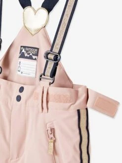 Pantalon De Ski Fille Détails Techniques Et Irisés Garnissage Recyclé Rose - Vertbaudet -Petite Modeuse pantalon de ski fille details techniques et irises garnissage recycle 2