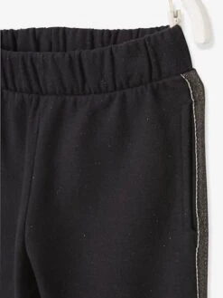 Pantalon De Sport Fille à Bandes Côtés Noir - Vertbaudet -Petite Modeuse pantalon de sport fille a bandes cotes 2