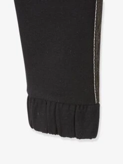 Pantalon De Sport Fille à Bandes Côtés Noir - Vertbaudet -Petite Modeuse pantalon de sport fille a bandes cotes 3