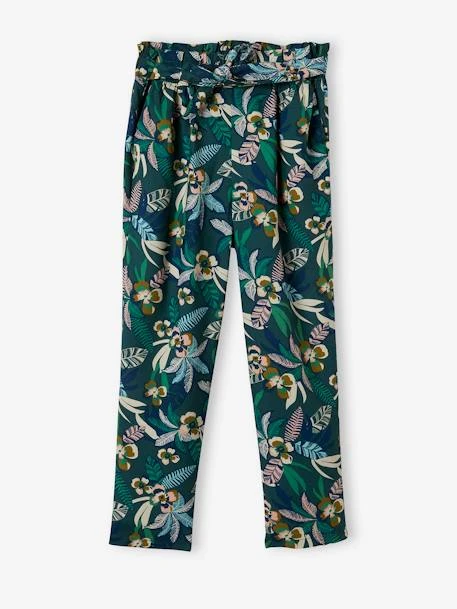Pantalon Fluide Fille Imprimé Fleuri Vert Imprimé - Vertbaudet 6 Pantalon Fluide Fille Imprimé Fleuri Vert Imprimé - Vertbaudet – Image 6