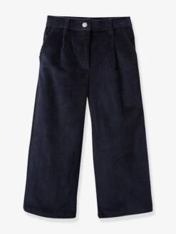 Pantalon Garçon CYRILLUS Taille élastiquée Bleu Fonce Uni - Cyrillus