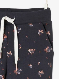Pantalon Jogging Imprimé Fleurs Fille En Molleton Violet Imprimé - Vertbaudet -Petite Modeuse pantalon jogging imprime fleurs fille en molleton 2