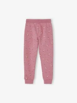 Pantalon Jogging Imprimé Fleurs Fille En Molleton Violet Imprimé - Vertbaudet -Petite Modeuse pantalon jogging imprime fleurs fille en molleton 5