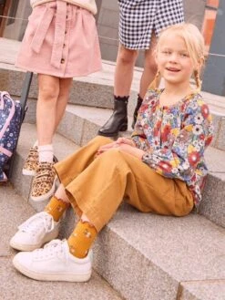 Pantalon Large 7/8ème Fille Marron - Vertbaudet -Petite Modeuse pantalon large 78eme fille 2