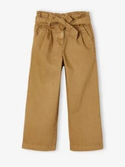 Pantalon Large 7/8ème Fille Marron - Vertbaudet -Petite Modeuse pantalon large 78eme fille 4
