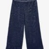 Pantalon Large De Fête Fille Tissu Plissé Et Irisé Marine Foncé - Vertbaudet