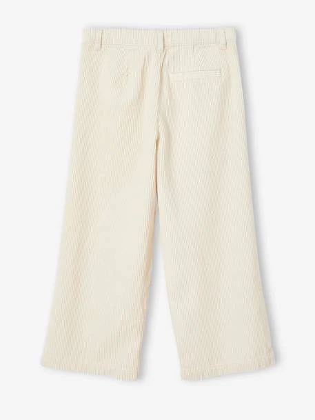 Pantalon Large En Velours Côtelé Fille Sable - Vertbaudet 6 Pantalon Large En Velours Côtelé Fille Sable - Vertbaudet – Image 6