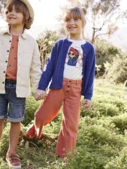 Pantalon Large Fille Terracotta - Vertbaudet