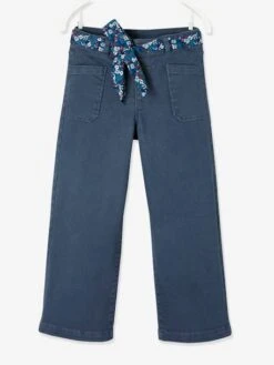 Pantalon Large Fille Coupe 7/8 ème. Gris - Vertbaudet