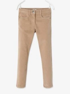 Pantalon Slim MorphologiK Fille En Velours Tour De Hanches FIN Swatch - Vertbaudet -Petite Modeuse pantalon slim morphologik fille en velours tour de hanches fin 2