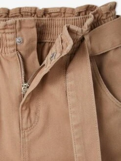 Pantalon Style "paperbag" Fille Avec Ceinture à Nouer Parme - Vertbaudet -Petite Modeuse pantalon style paperbag fille avec ceinture a nouer 5