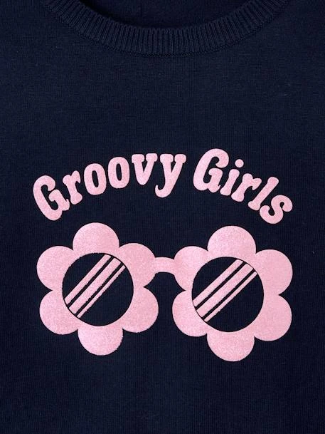 Pull à Message Basics Fille Message Irisé En Relief Vert - Vertbaudet 3 Pull à Message Basics Fille Message Irisé En Relief Vert - Vertbaudet – Image 3