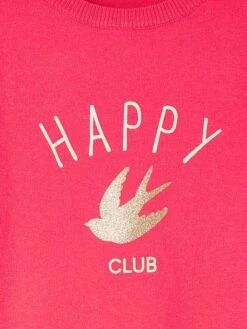 Pull Basics à Message Détails Irisés Fille Abricot Poudré - Vertbaudet -Petite Modeuse pull basics a message details irises fille 5