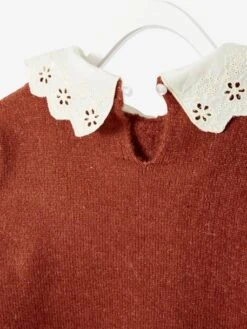 Pull Col En Broderie Anglaise Fille Cacao - Vertbaudet 10 Pull Col En Broderie Anglaise Fille Cacao - Vertbaudet -Petite Modeuse pull col en broderie anglaise fille 4