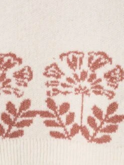Pull Douillet Motifs Jacquard Fleurs Fille Beige - Vertbaudet -Petite Modeuse pull douillet motifs jacquard fleurs fille 2