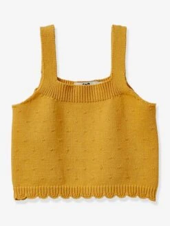 Pull Fille Caraco CYRILLUS Jaune Ocre - Cyrillus