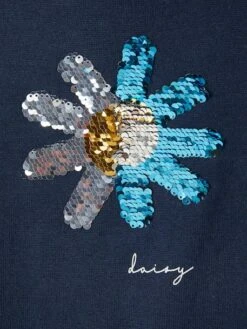 Pull Fille Motif En Sequins Réversibles Bleu Nuit - Vertbaudet -Petite Modeuse pull fille motif en sequins reversibles 3