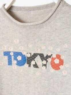 Pull Fille Motif Graphique Fleurs Brodées Gris Clair Chiné - Vertbaudet 5 Pull Fille Motif Graphique Fleurs Brodées Gris Clair Chiné - Vertbaudet -Petite Modeuse pull fille motif graphique fleurs brodees 2