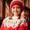 Pull Jacquard De Noël Fille Rouge - Vertbaudet