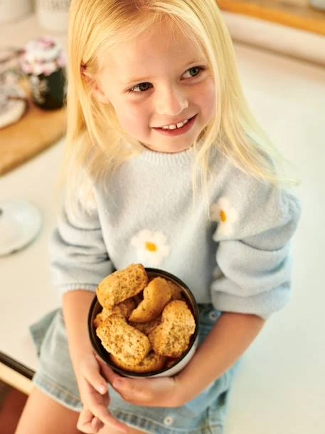 Pull Jacquard Duveteux Fille Bleu Ciel - Vertbaudet 5 Pull Jacquard Duveteux Fille Bleu Ciel - Vertbaudet – Image 5