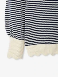 Pull Rayé Fille Rayé Marine - Vertbaudet -Petite Modeuse pull raye fille 5