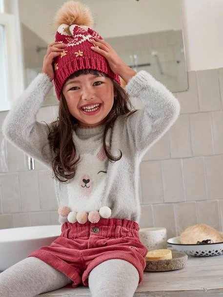 Pull Tout Doux à Sequins Fille Motif Jacquard Fantaisie Rose Blush - Vertbaudet 5 Pull Tout Doux à Sequins Fille Motif Jacquard Fantaisie Rose Blush - Vertbaudet – Image 5