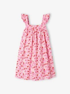 Robe à Bretelles Fille Rose - Vertbaudet -Petite Modeuse robe a bretelles fille 3