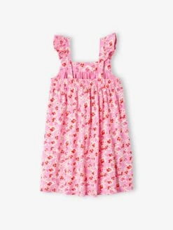 Robe à Bretelles Fille Rose - Vertbaudet -Petite Modeuse robe a bretelles fille 4