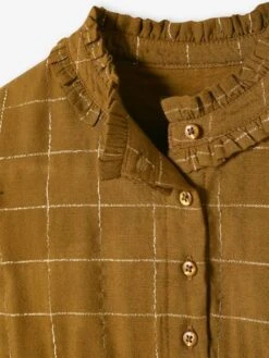 Robe à Carreaux En Fil Brillant Fille Carreaux - Vertbaudet -Petite Modeuse robe a carreaux en fil brillant fille 2