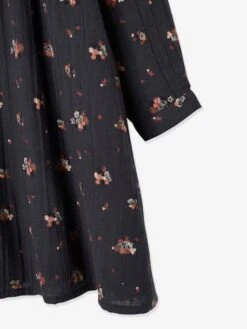 Robe à Collerette En Gaze De Coton Fille Caramel - Vertbaudet -Petite Modeuse robe a collerette en gaze de coton fille 3