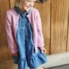 Robe à Volant En Denim Fille Stone - Vertbaudet