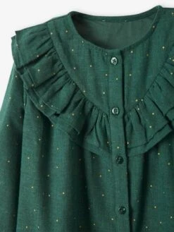 Robe à Volants Motifs Pois Irisés Fille Vert Imprimé - Vertbaudet 6 Robe à Volants Motifs Pois Irisés Fille Vert Imprimé - Vertbaudet -Petite Modeuse robe a volants motifs pois irises fille 2