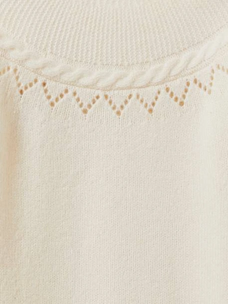 Robe Ajourée Fille CYRILLUS En Tricot écru - Cyrillus 2 Robe Ajourée Fille CYRILLUS En Tricot écru - Cyrillus – Image 2