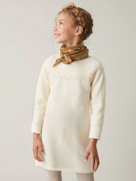 Robe Ajourée Fille CYRILLUS En Tricot écru - Cyrillus 3 Robe Ajourée Fille CYRILLUS En Tricot écru - Cyrillus – Image 3