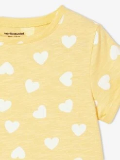 Robe Basics Imprimée Fille Manches Courtes Vert émeraude - Vertbaudet -Petite Modeuse robe basics imprimee fille manches courtes 5