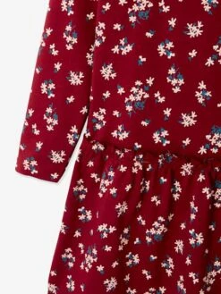 Robe Basics Imprimée Fille Manches Longues Encre Imprimé - Vertbaudet -Petite Modeuse robe basics imprimee fille manches longues 2