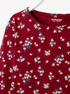 Robe Basics Imprimée Fille Manches Longues Encre Imprimé - Vertbaudet -Petite Modeuse robe basics imprimee fille manches longues 3