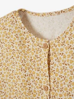 Robe Boutonnée à Fleurs Fille écru - Vertbaudet -Petite Modeuse robe boutonnee a fleurs fille 2