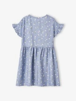 Robe Boutonnée à Fleurs Fille écru - Vertbaudet -Petite Modeuse robe boutonnee a fleurs fille 4