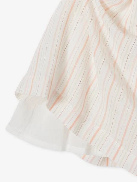 Robe Cérémonie Rayée Fil Brillant Fille écru - Vertbaudet 4 Robe Cérémonie Rayée Fil Brillant Fille écru - Vertbaudet – Image 4