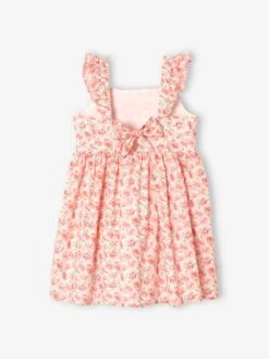 Robe De Cérémonie à Fleurs Fille Bretelles Volantées Ivoire Imprimé - Vertbaudet -Petite Modeuse robe de ceremonie a fleurs fille bretelles volantees 2