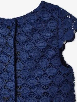 Robe De Cérémonie Effet 2 En 1 Superposition En Macramé Fille Ivoire - Vertbaudet -Petite Modeuse robe de ceremonie effet 2 en 1 superposition en macrame fille 3