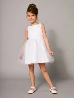 Robe De Cérémonie Fille En Satin Et Tulle Rose Poudré - Vertbaudet