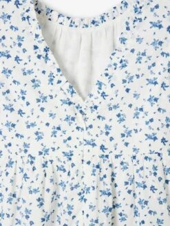 Robe De Cérémonie Motifs Fleurs Fille écru - Vertbaudet -Petite Modeuse robe de ceremonie motifs fleurs fille 3