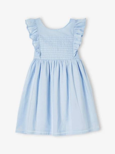 Robe De Cérémonie Volantée Dos Nu Fille Bleu Ciel - Vertbaudet 1 Robe De Cérémonie Volantée Dos Nu Fille Bleu Ciel - Vertbaudet