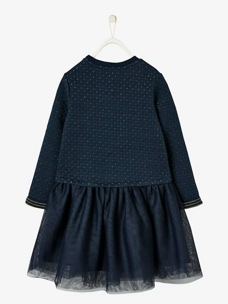 Robe De Noël Fille Bi-matière Encre - Vertbaudet 2 Robe De Noël Fille Bi-matière Encre - Vertbaudet – Image 2