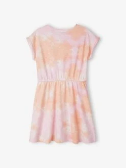 Robe Effet "tie & Dye" Fille Jaune / Rose - Vertbaudet -Petite Modeuse robe effet tie dye fille 3